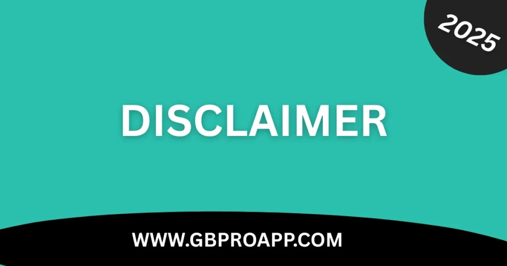 Disclaimer gb proapp